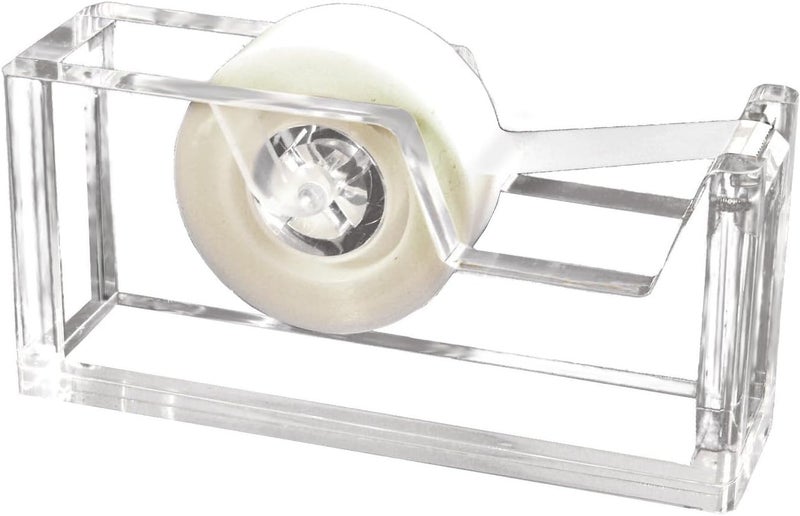 Kantek Clear Acrylic Tape Dispenser - 1.8-Inch Wide, 5.6-Inch Deep, 2.9-Inch High - Image 1
